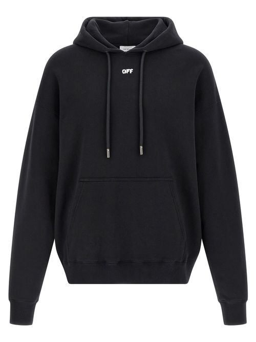 Logo-Print Cotton Hoodie — Black