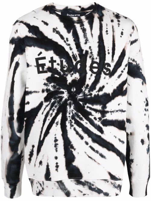 Tie-dye organic-cotton sweatshirt - White