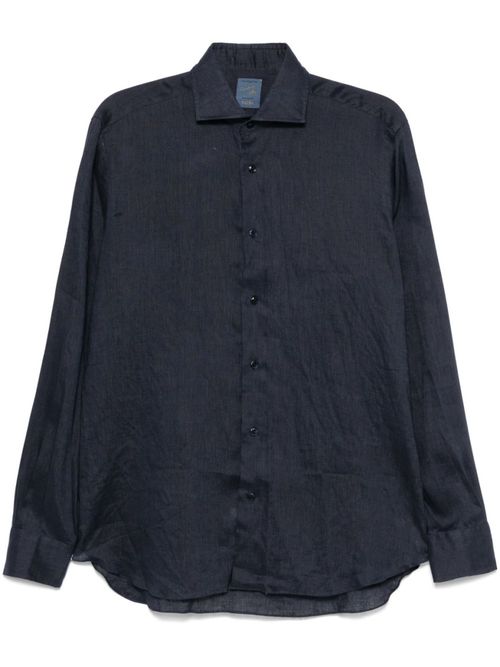 Navy Blue Cotton Shirt