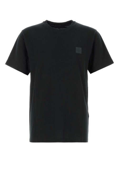 Logo-Patch Cotton T-shirt — Black
