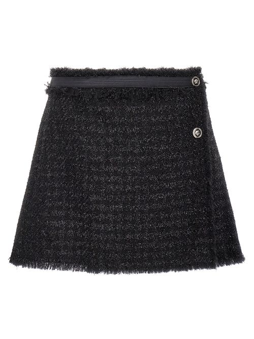 Virgin Wool Blend Skirt — Black