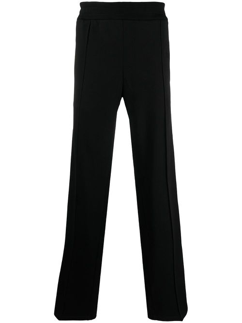 Embroidered-logo track pants - Black
