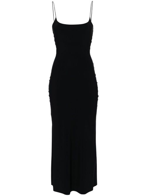 Numbers-motif maxi dress - Black
