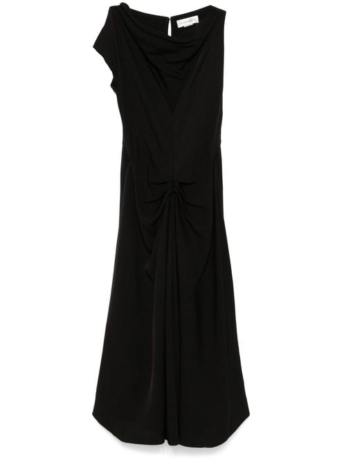 Draped midi dress - Black