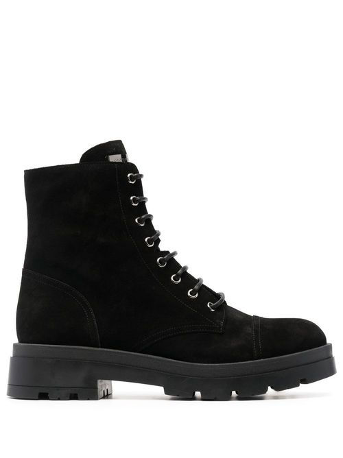 Rombos suede combat boots - Black
