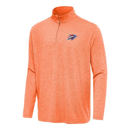 Men's Heather Orange Oklahoma City Thunder Hunk Quarter-Zip Top