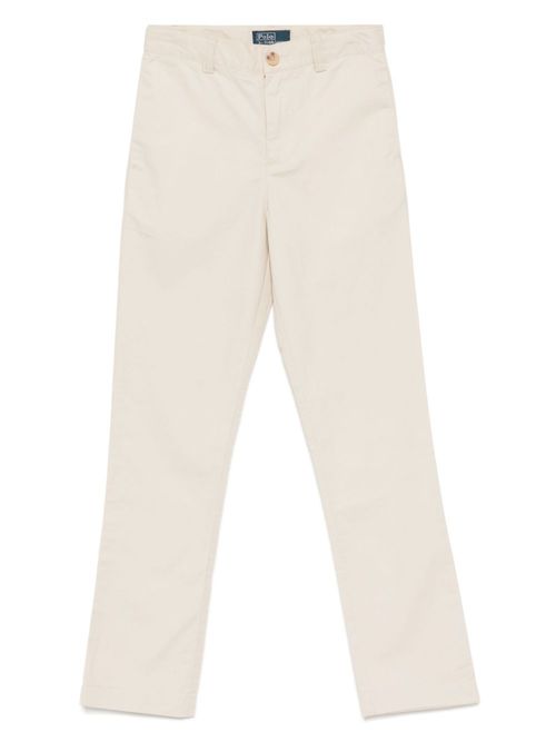 Polo Pony-embroidered trousers - Neutrals