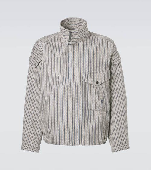 Farkas cotton and linen-blend jacket