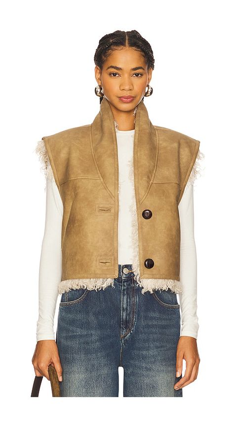 Isabel Marant Etoile Clara Vest in Taupe - Taupe. 34 also in