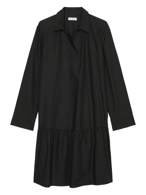 Collared button-up dress - Black