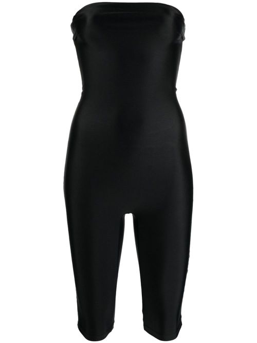 Strapless jersey jumpsuit - Black