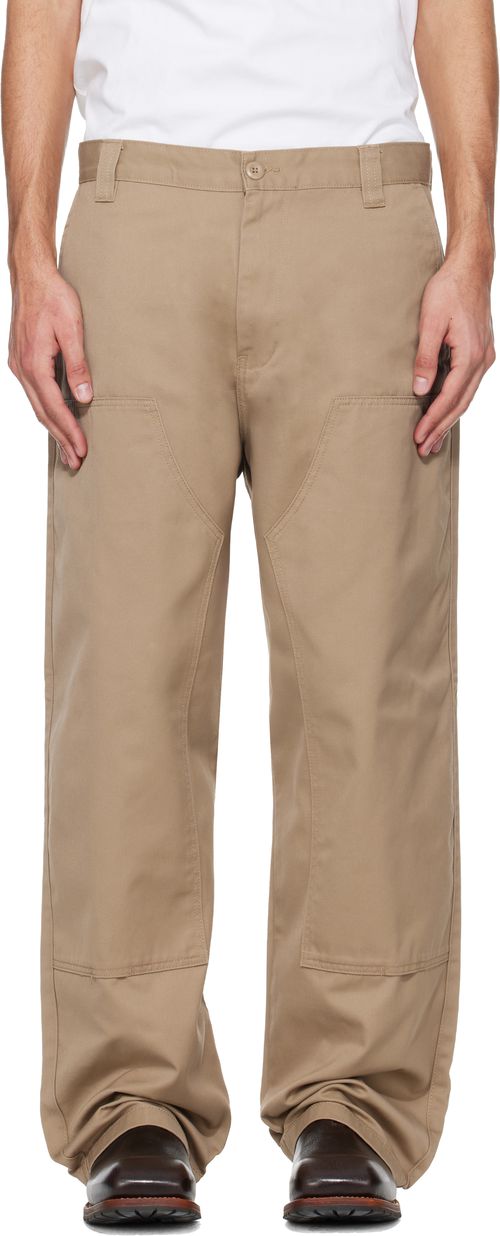 Tan Brady Double Knee Chino Trousers