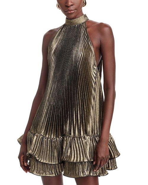 Soleil Pleated Mini Dress