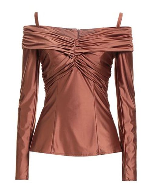 Woman Top Brown Size 10 Polyamide, Elastane