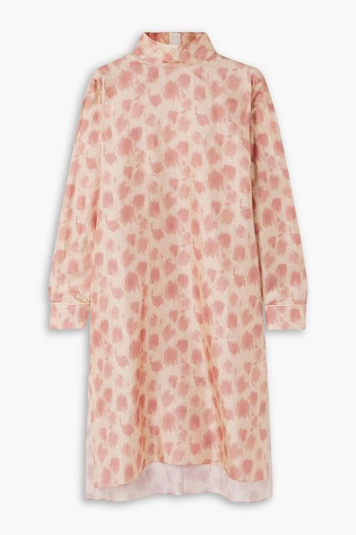 Printed silk-satin mini dress - Pink - IT 36