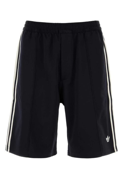 Stripe-Trimmed Twill Bermuda Shorts — Black