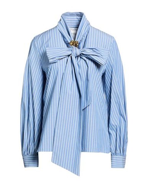Woman Shirt Light blue Size 4 Cotton, Elastane