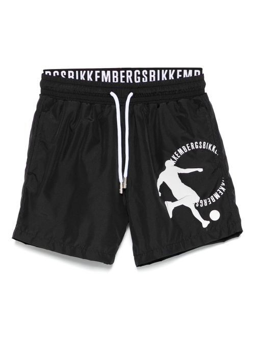 Logo-print swim shorts - Black