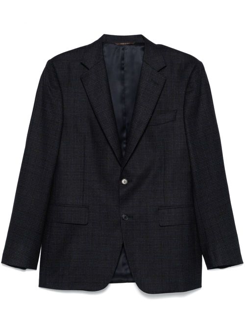 Check-pattern blazer - Blue