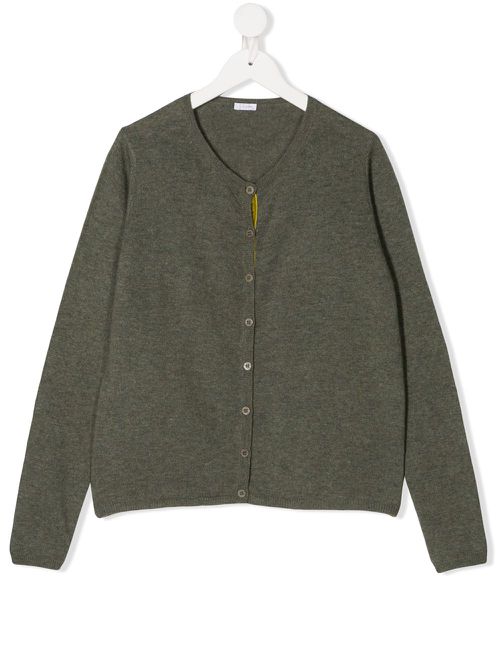 TEEN fine knit cardigan - Green