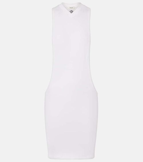 Cotton-blend jersey minidress