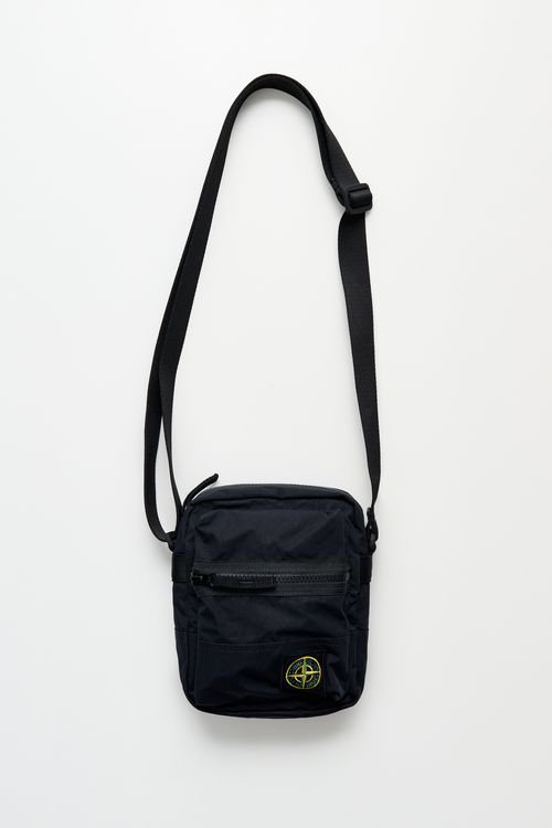 Stone Island Aluminium Tela Pouch Bag Black