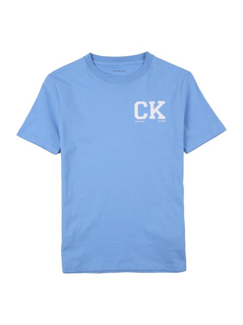 Calvin Klein Jeans Maglietta blu chiaro / bianco