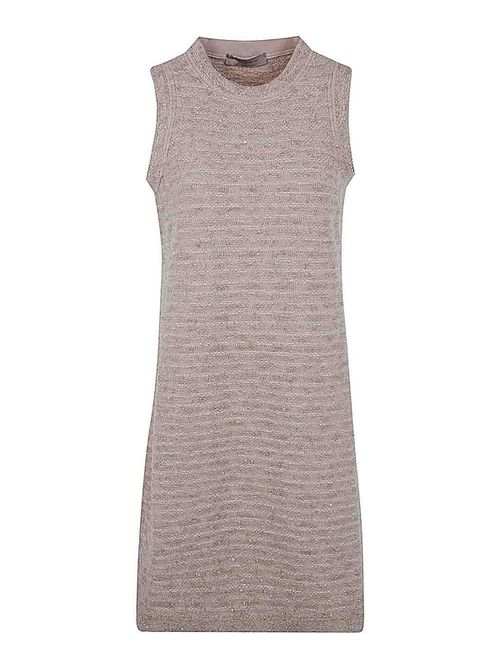 Pattern Crystal Sleeveless Dress