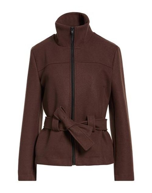 Woman Jacket Dark brown Size L Polyester, Wool