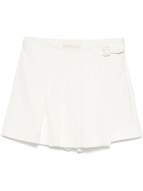 Pleated skorts - White