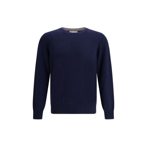 Cashmere Crew Neck Sweater — Navy