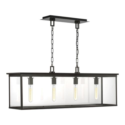 Visual Comfort Studio Freeport 4-Light Outdoor Hanging Light in Heritage Copper by Chapman & Myer