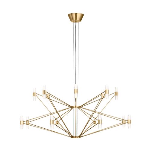 Natural Brass LED Chandelier from the Lassell Collection