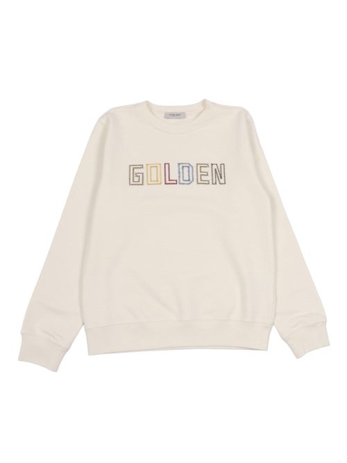 Mini Multicolored Lettering Round Neck Sweater