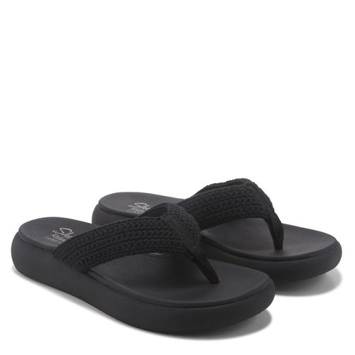 Women's Asana Luxe Flip Flop Sandals (Black)