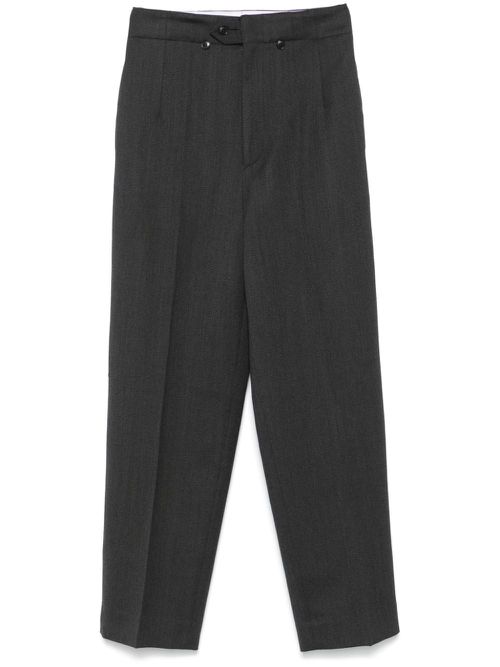 High-waist tapered-leg trousers - Grey