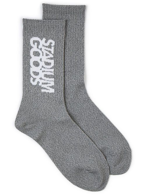 Logo "Reflective" crew socks - Grey