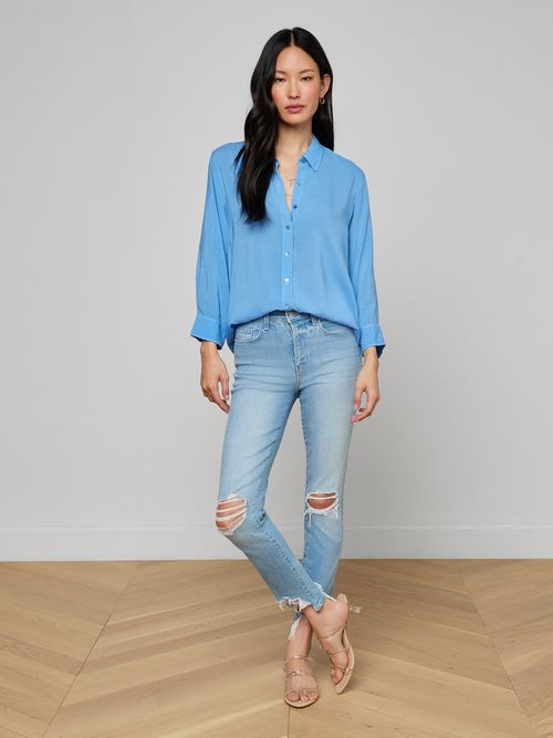 High Line Distressed Skinny Jean In Rosedale Destruct