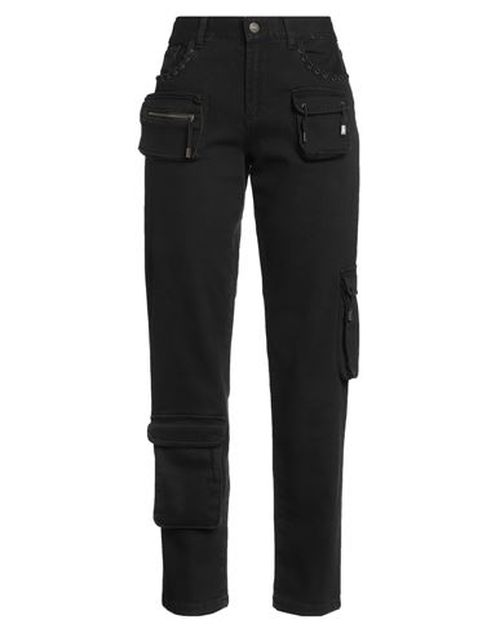 Par. co Denim Woman Pants Black Size 25 Cotton, Recycled cotton, Recycled polyester, Elastane