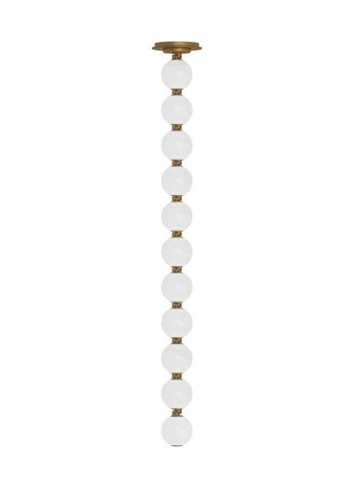 Natural Brass LED Pendant from the Perle Collection
