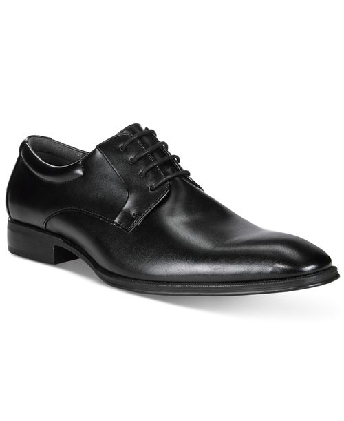 Men's Andrew Plain Toe Derbys, Created for Macy's - Black
