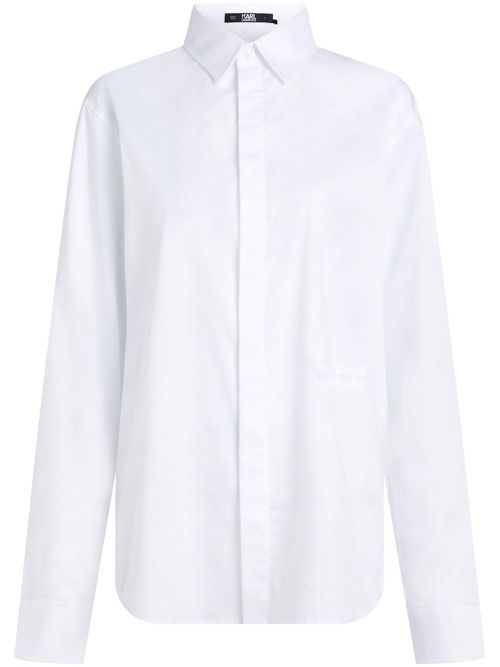 Monogram-embroidered shirt - White