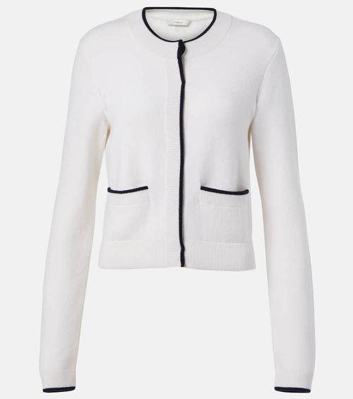 Wool and cotton-blend cardigan