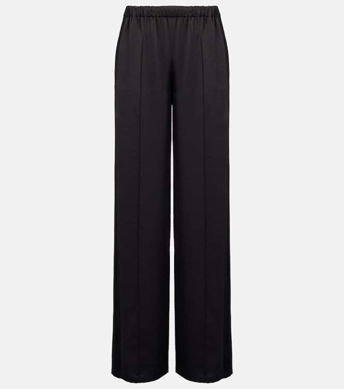 Mid-rise wide-leg pants
