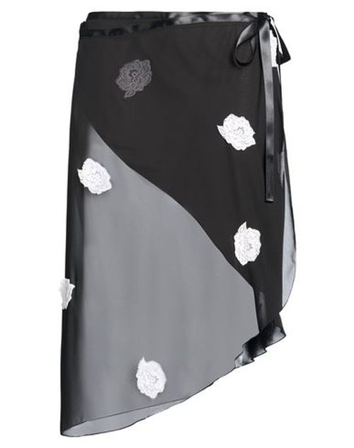 Woman Midi skirt Black Size 4 Polyester