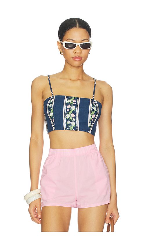 Verandah Cropped Blouse in Multi. S. Also in XS