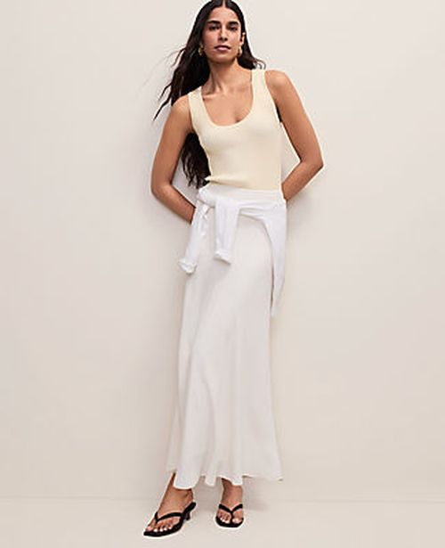 Ann Taylor Bias Flare Maxi Skirt