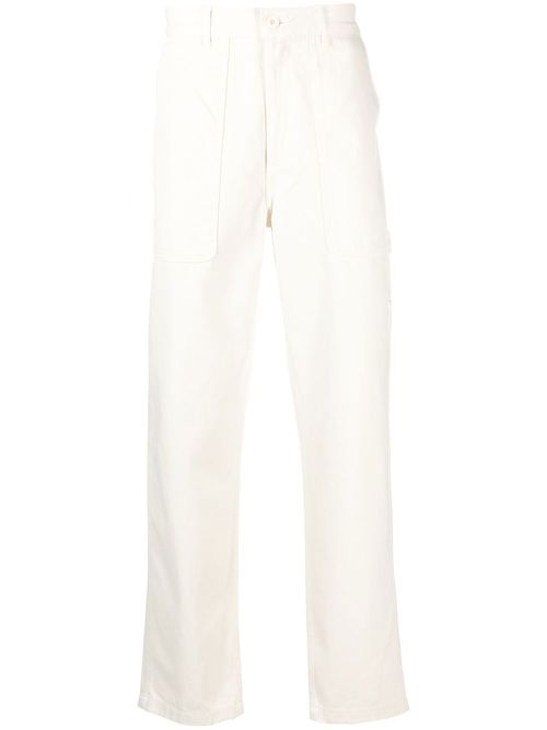 Broom straight-leg trousers - White