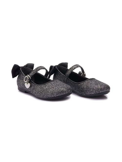 Bow-detail ballerina shoes - Black