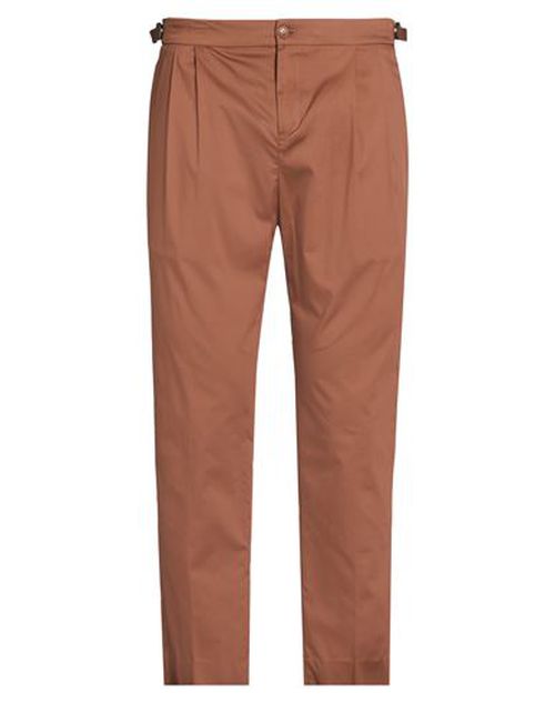 Roberto P Luxury Man Pants Brown Size 35 Cotton, Elastane